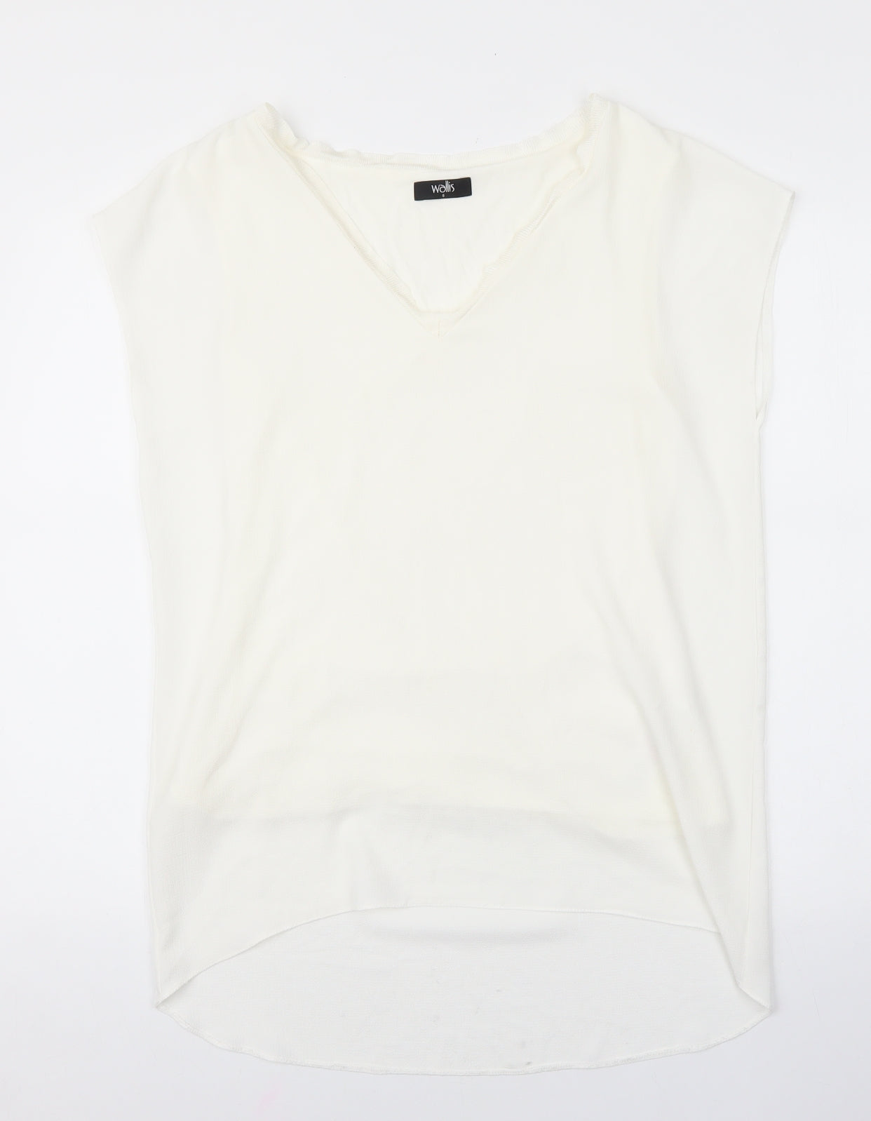 Womens UK Size S Wallis White Basic Tank