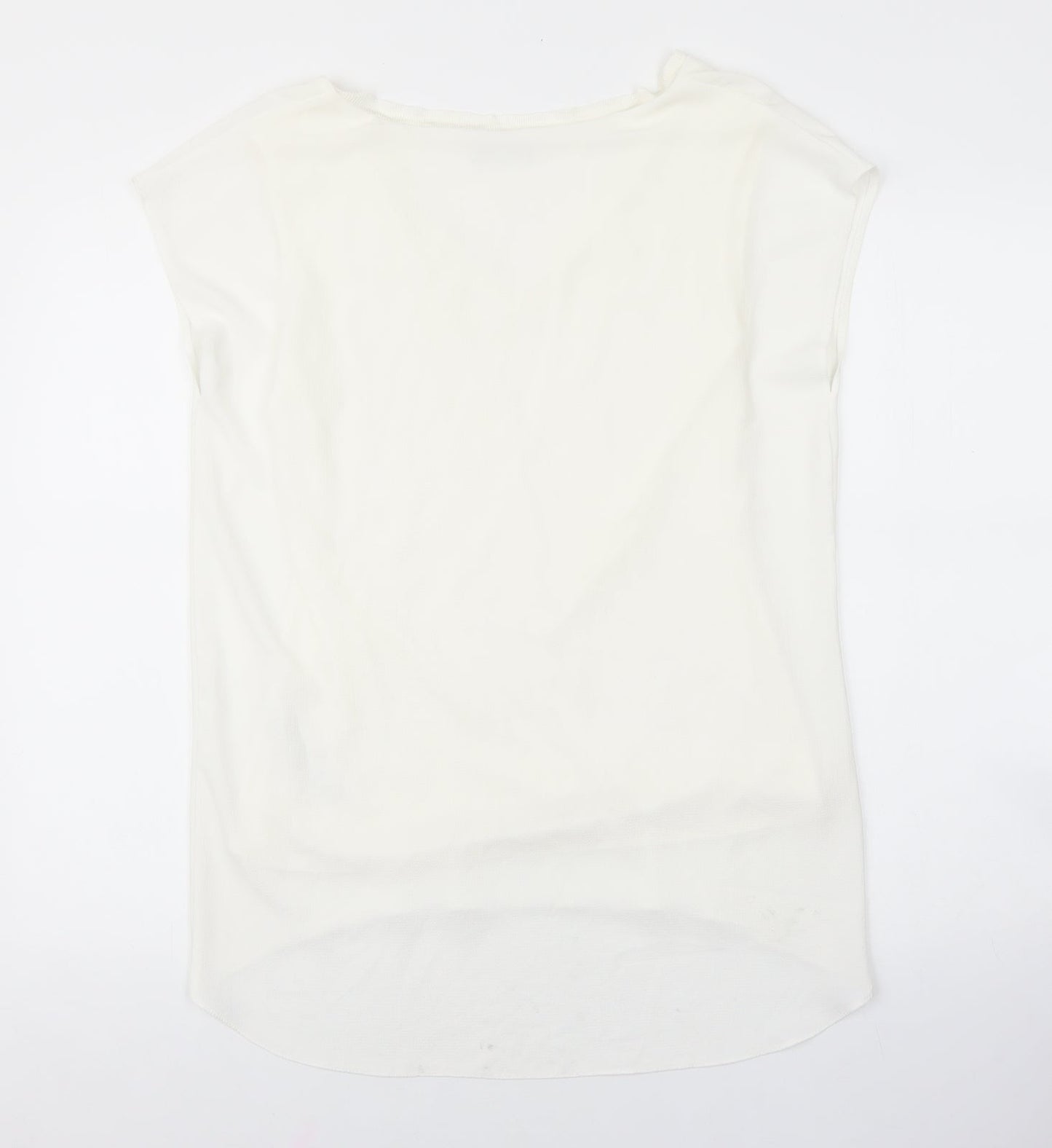 Womens UK Size S Wallis White Basic Tank