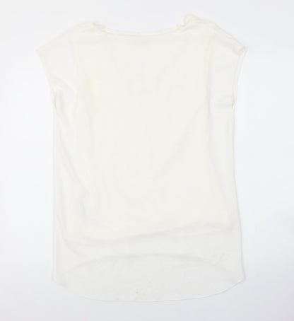 Womens UK Size S Wallis White Basic Tank