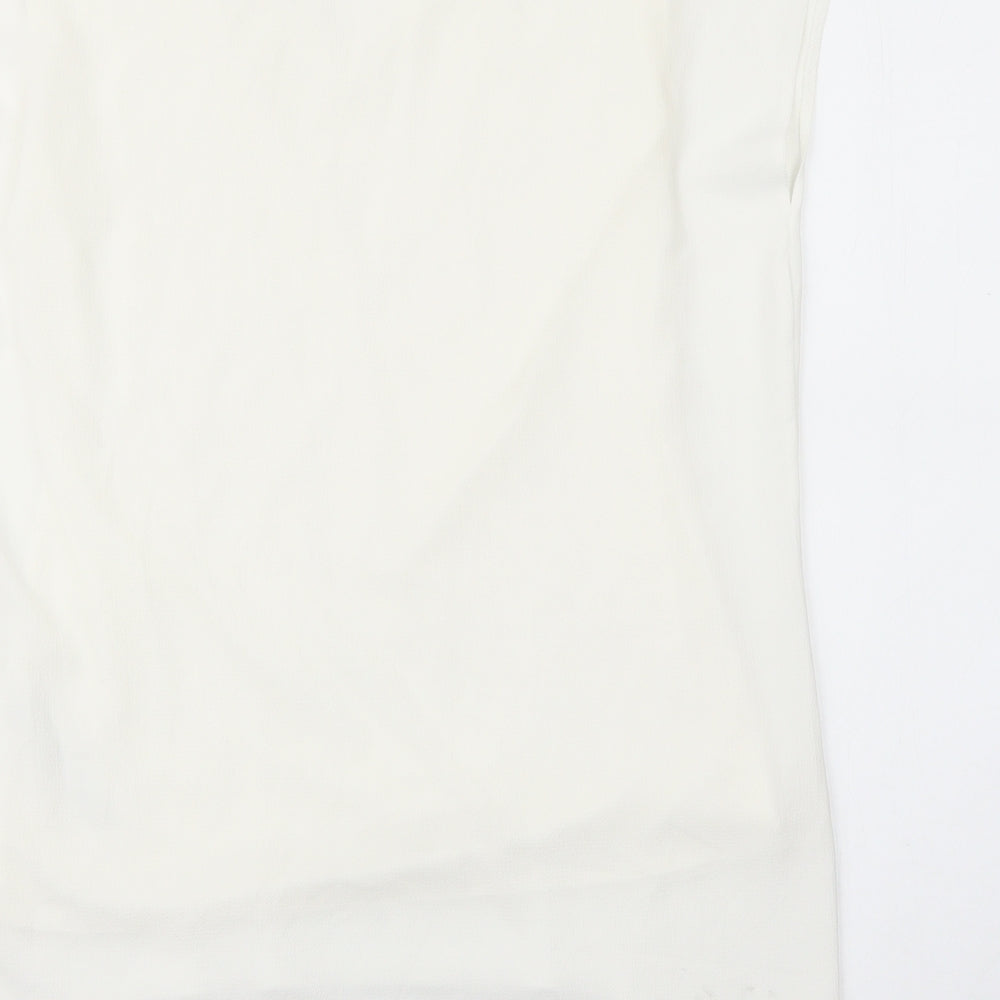 Womens UK Size S Wallis White Basic Tank