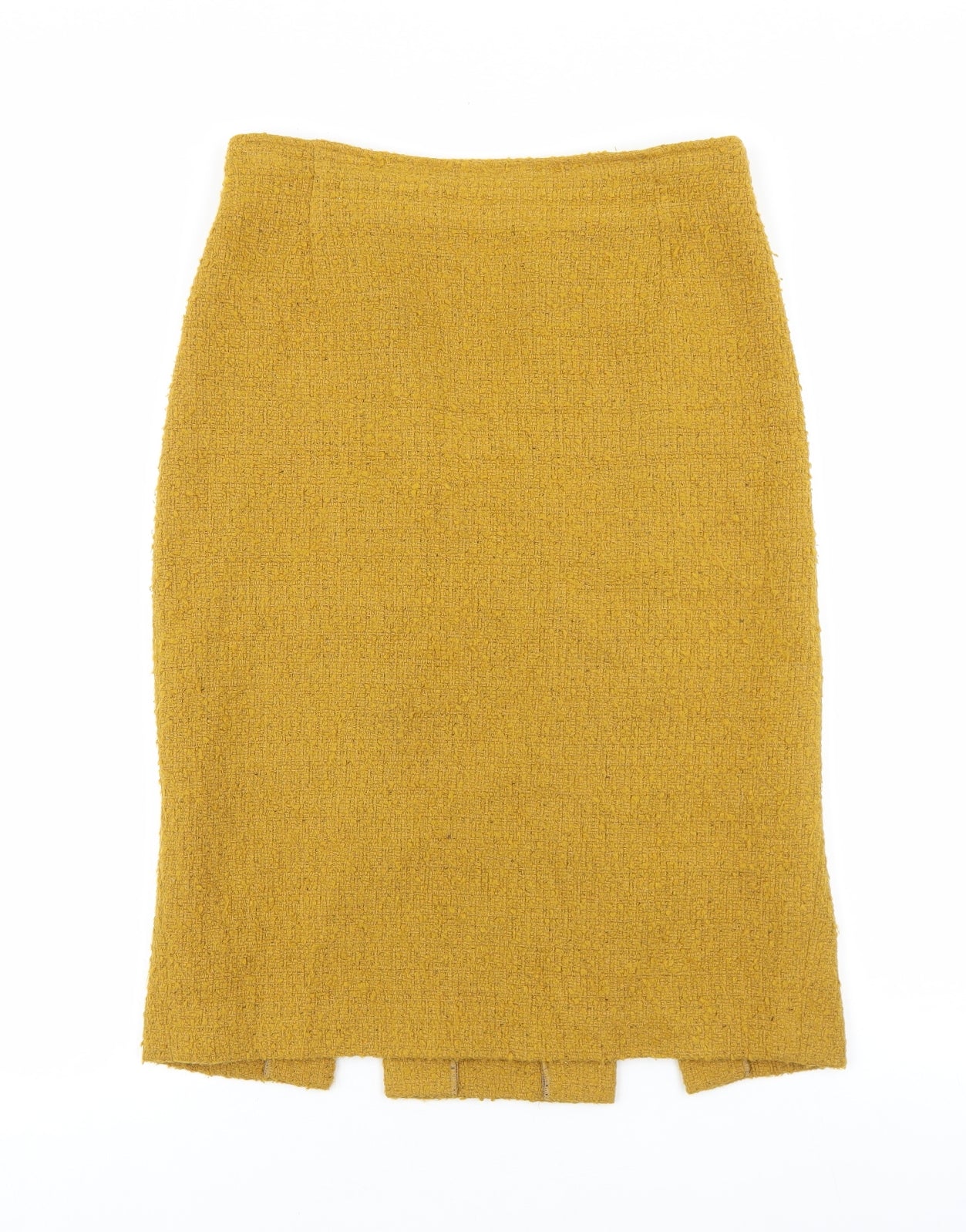 Madeleine Womens Yellow Polyester Bandage Skirt Size 30 Zip