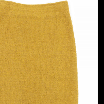 Madeleine Womens Yellow Polyester Bandage Skirt Size 30 Zip