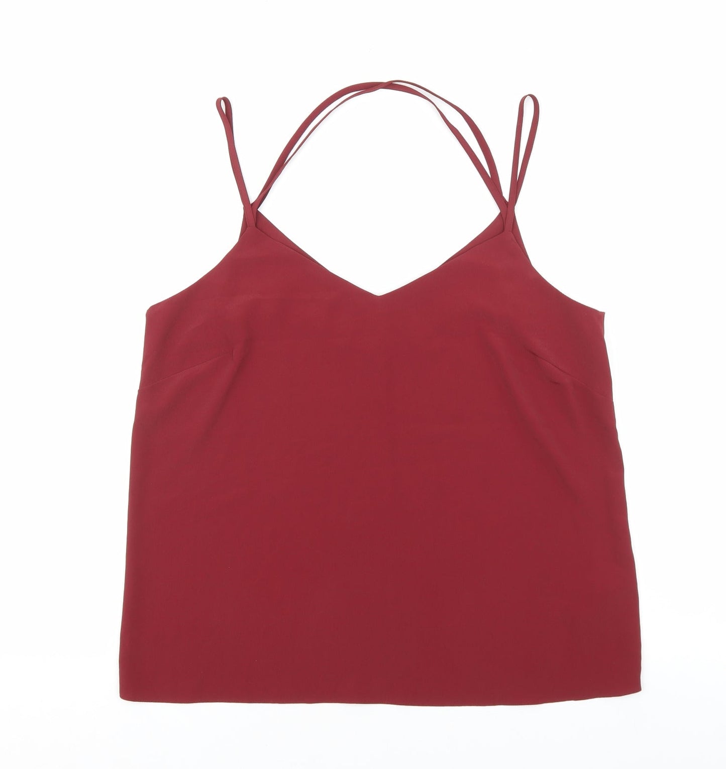 Womens UK Size 12 New Look Red Basic Tank