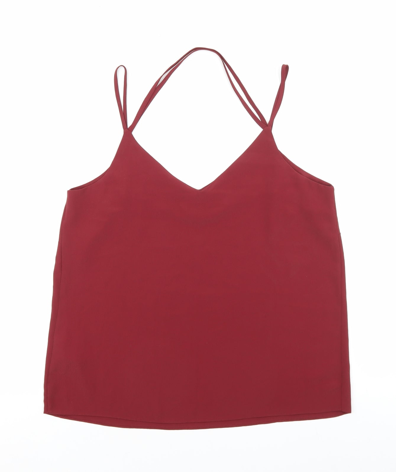 Womens UK Size 12 New Look Red Basic Tank