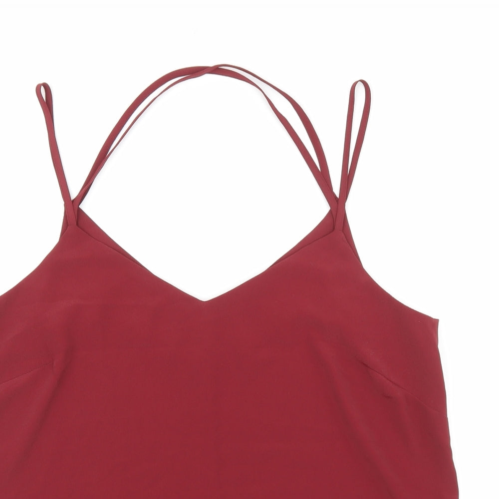 Womens UK Size 12 New Look Red Basic Tank