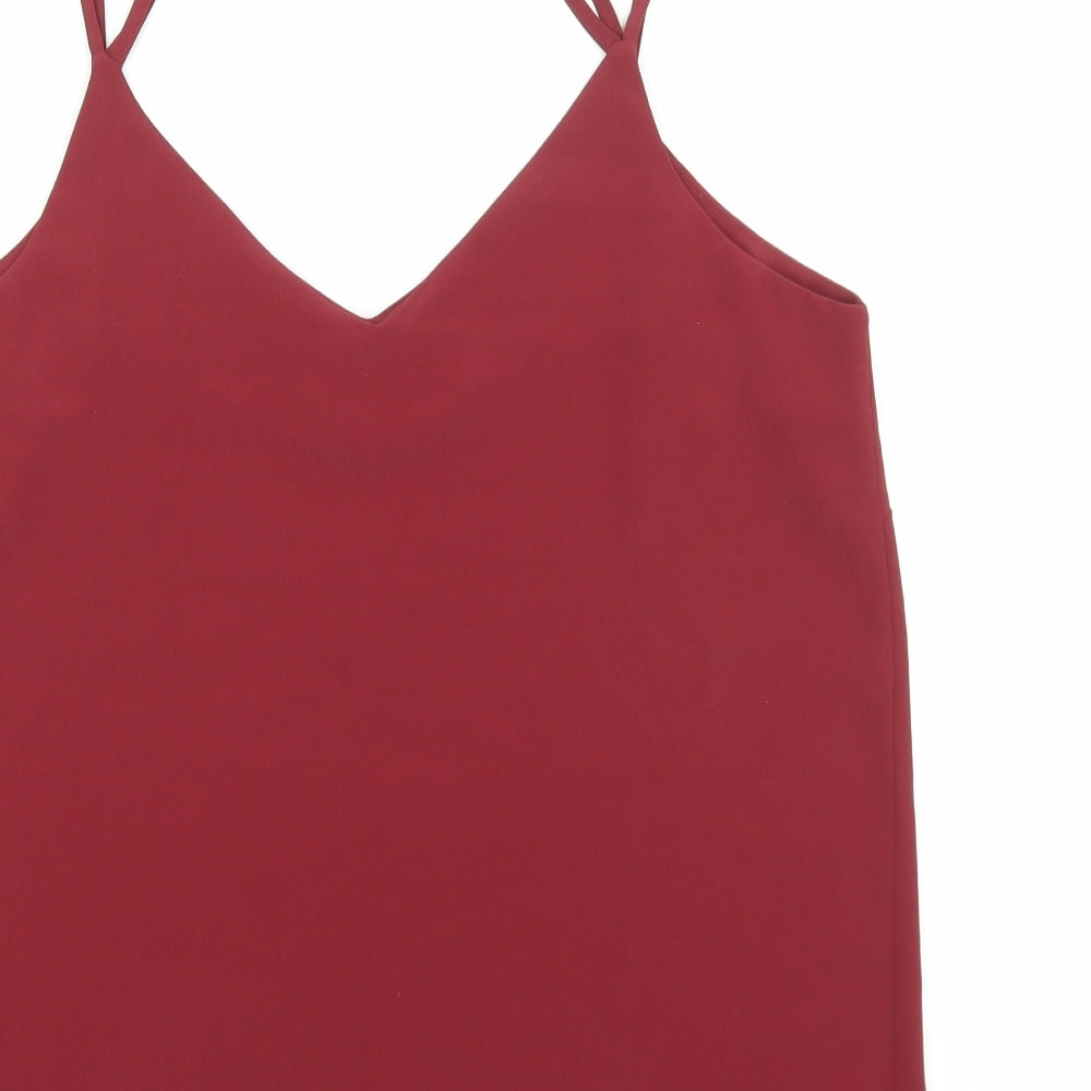 Womens UK Size 12 New Look Red Basic Tank