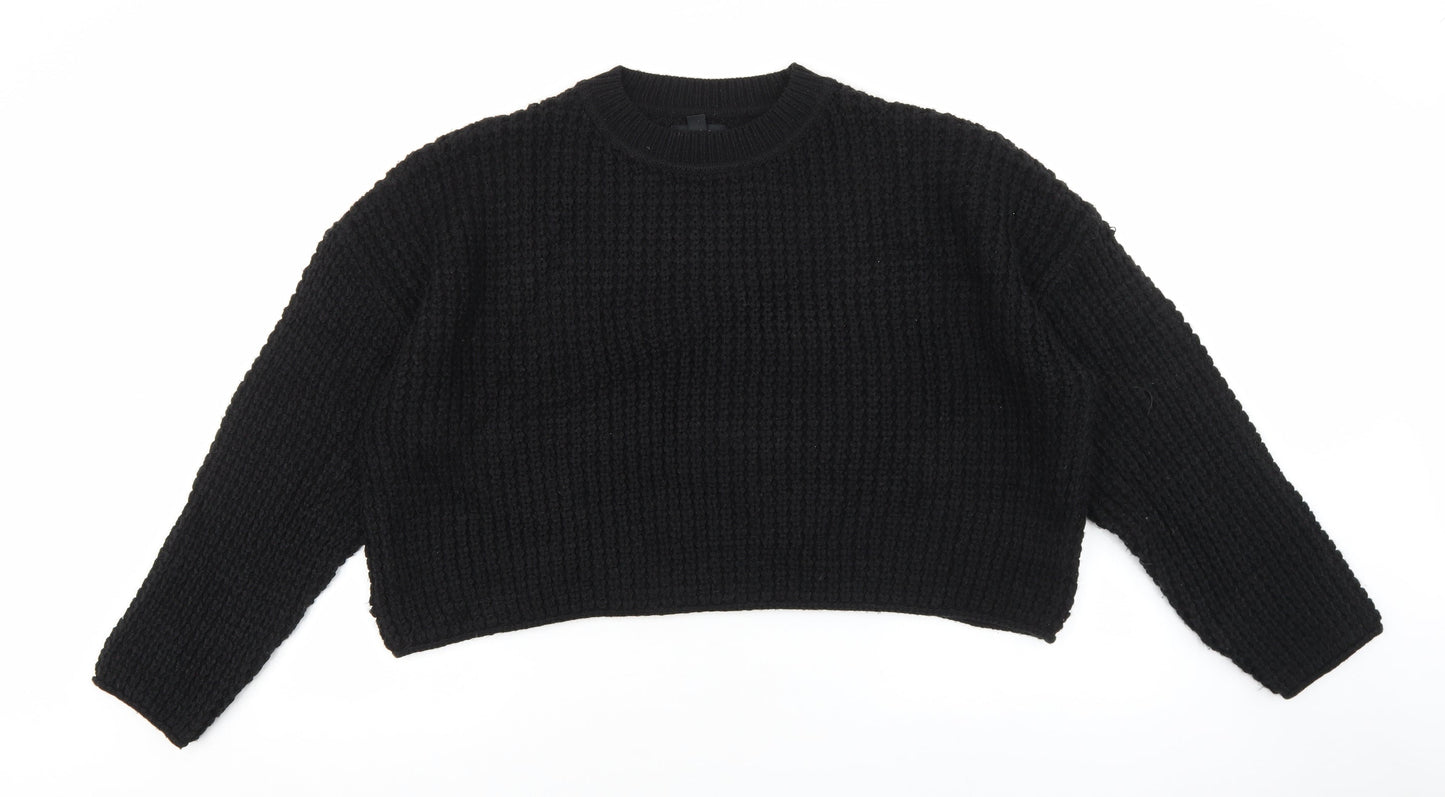Womens UK Size L New Look Black Pullover Jumper