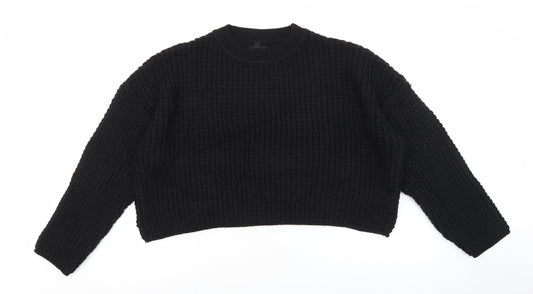 Womens UK Size L New Look Black Pullover Jumper