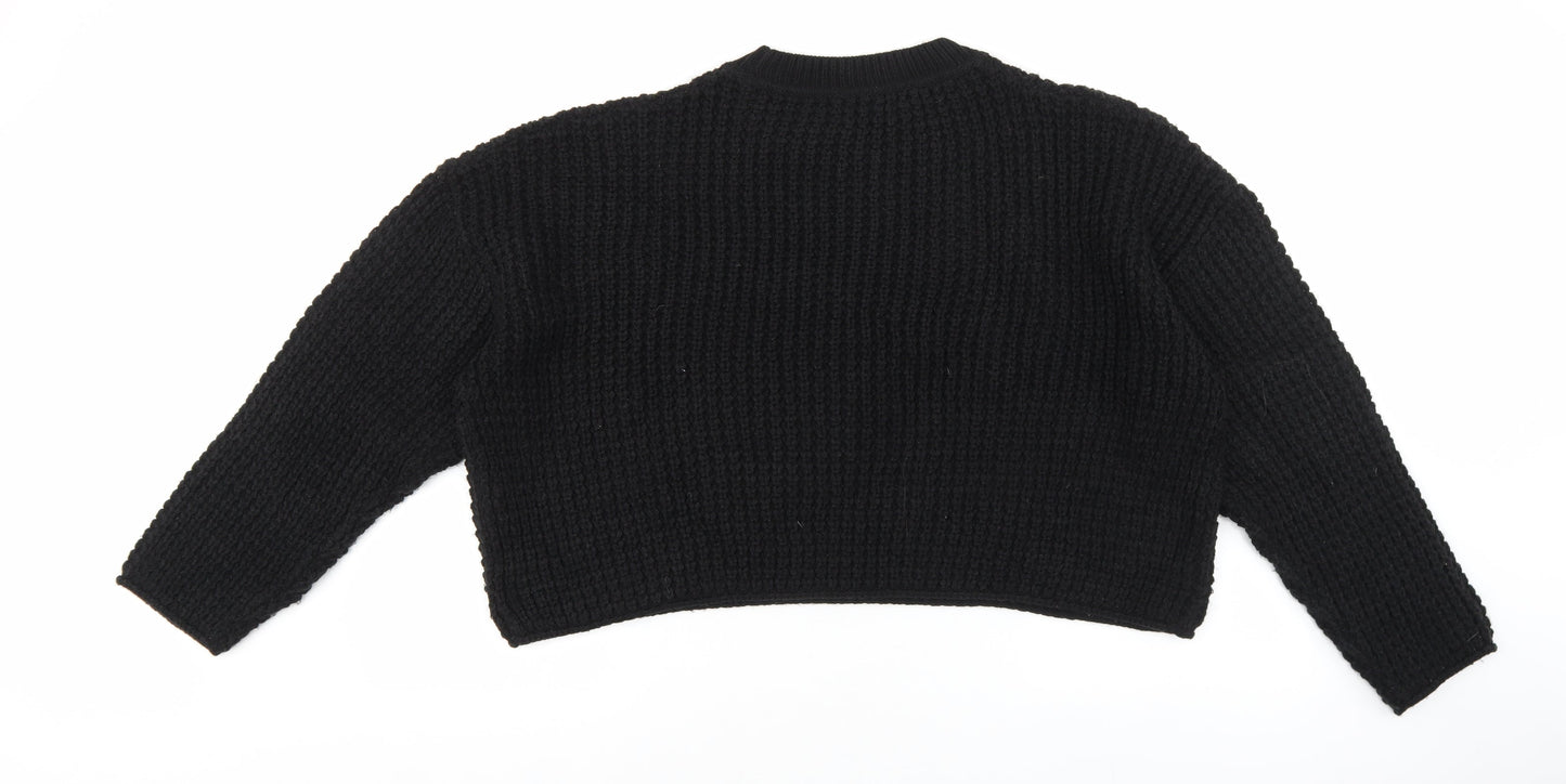 Womens UK Size L New Look Black Pullover Jumper