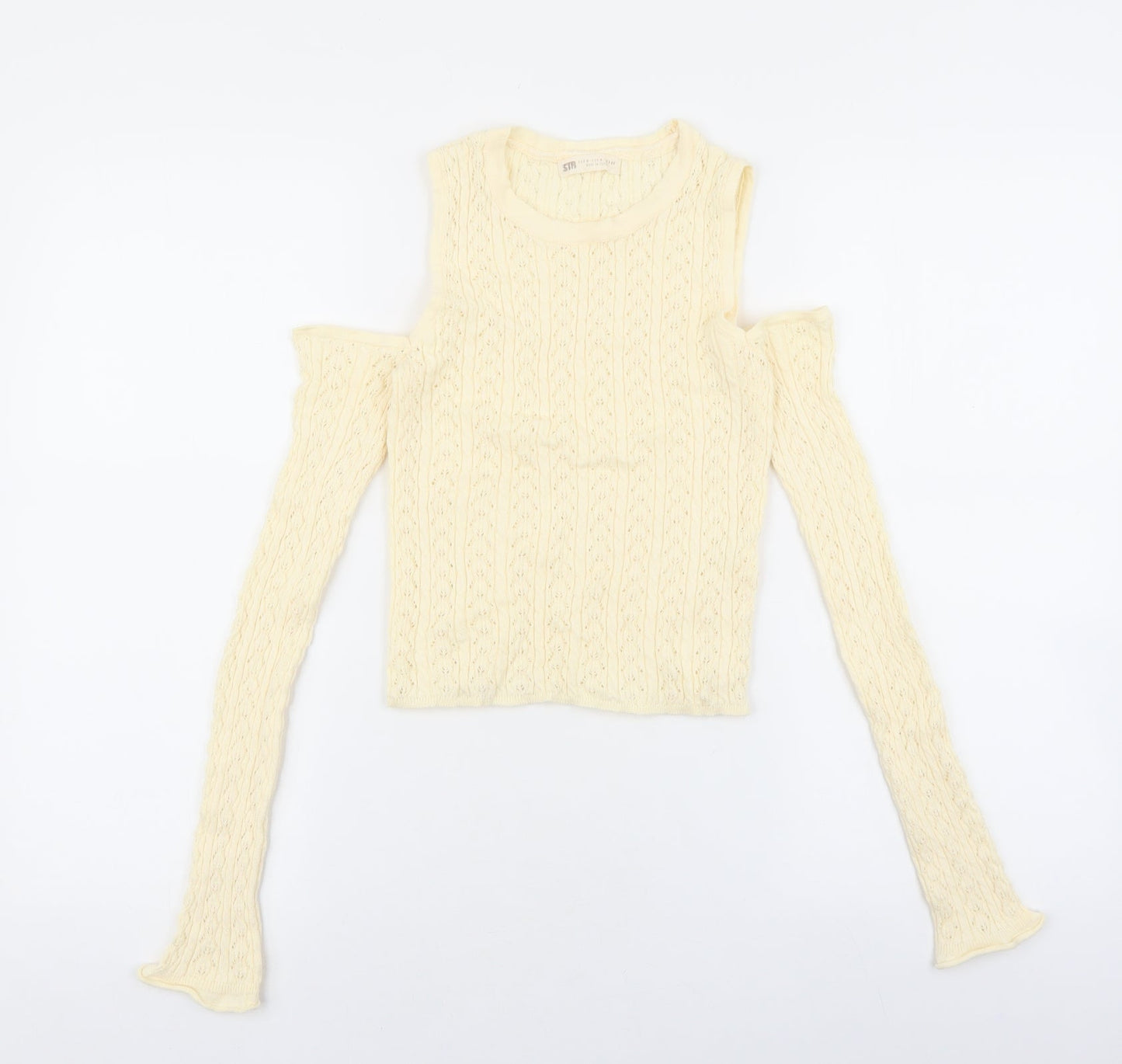 Womens UK Size M Stradivarius Ivory Pullover Jumper
