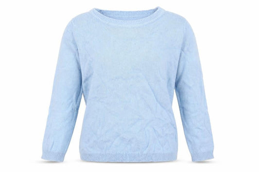 Forever 21 Womens Blue Round Neck Cotton Pullover Jumper Size S