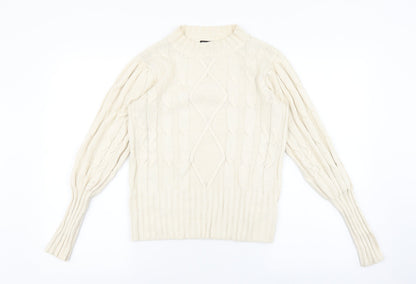 Womens UK Size M Rachel Zoe Beige Pullover Jumper