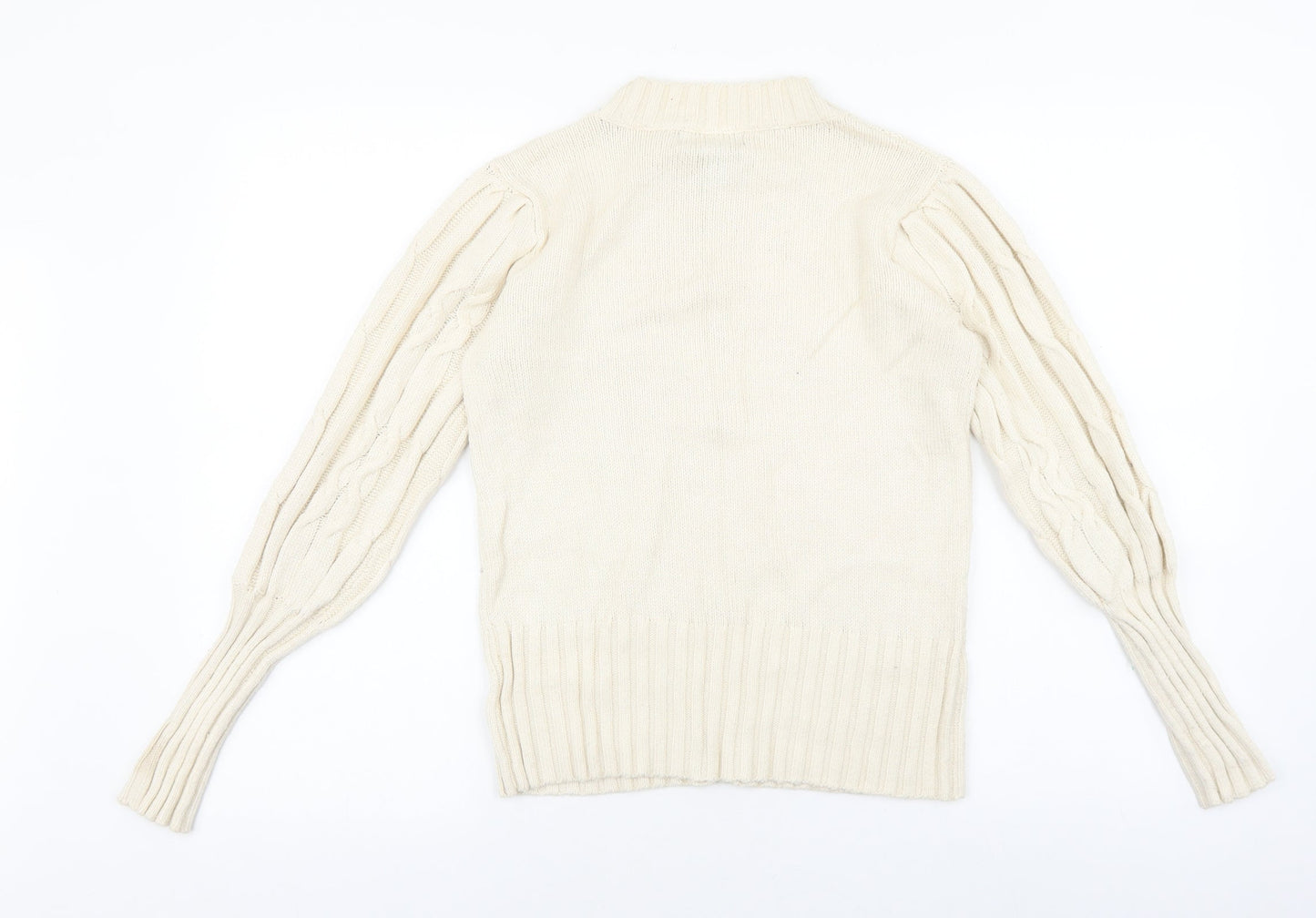 Womens UK Size M Rachel Zoe Beige Pullover Jumper