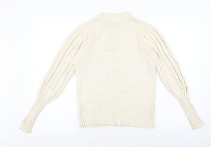 Womens UK Size M Rachel Zoe Beige Pullover Jumper