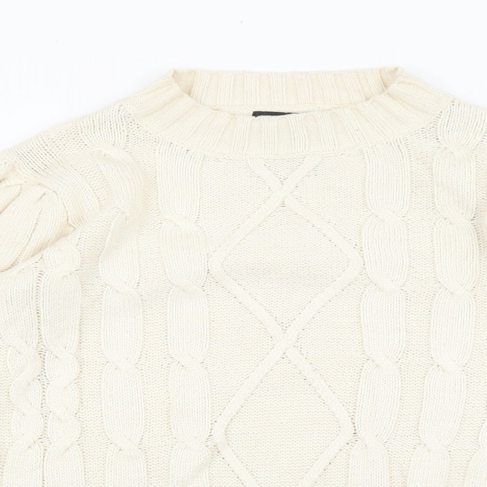 Womens UK Size M Rachel Zoe Beige Pullover Jumper