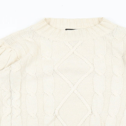 Womens UK Size M Rachel Zoe Beige Pullover Jumper