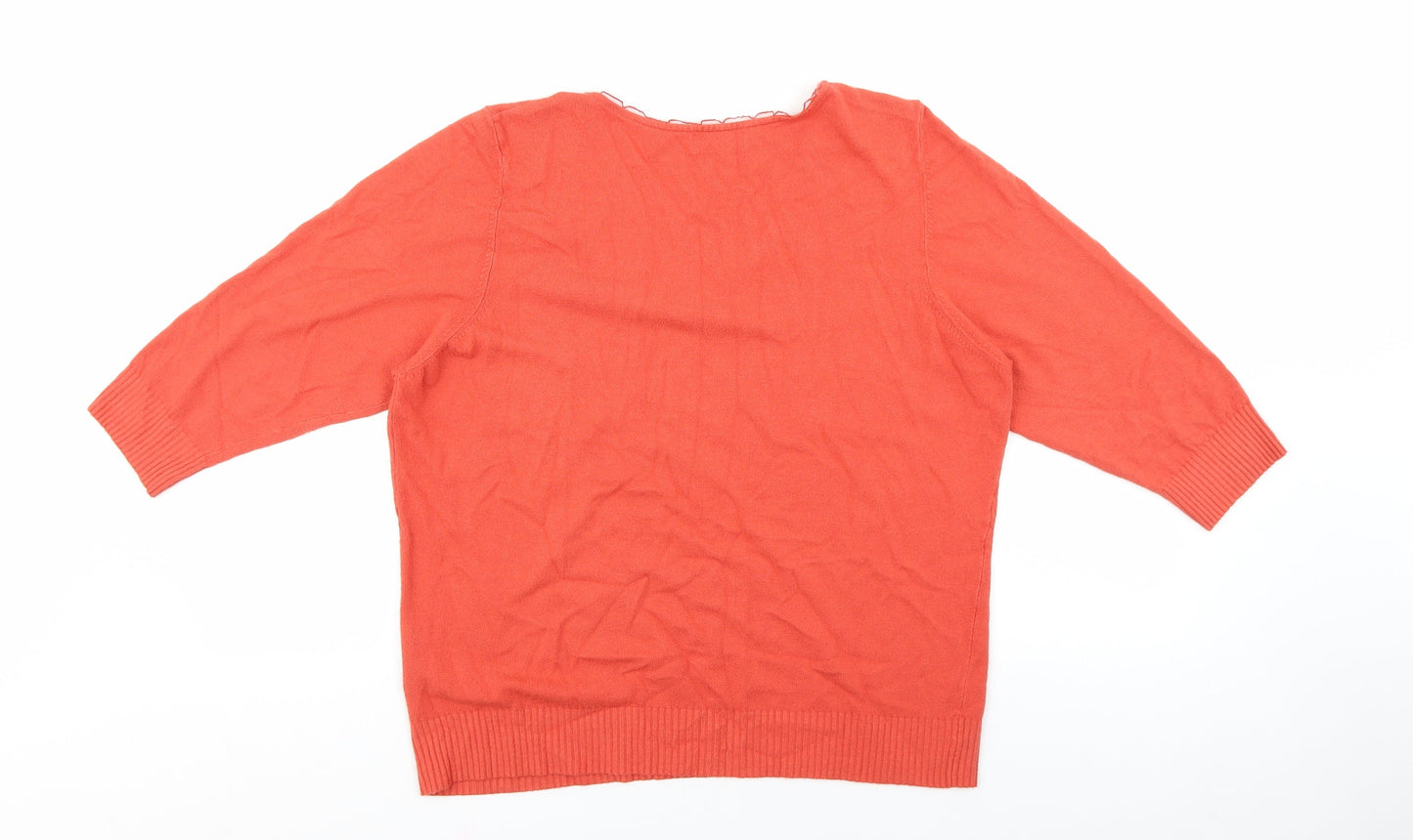 Womens UK Size 20 Marks and Spencer Orange Pullover Jumper