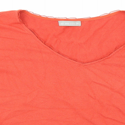 Womens UK Size 20 Marks and Spencer Orange Pullover Jumper