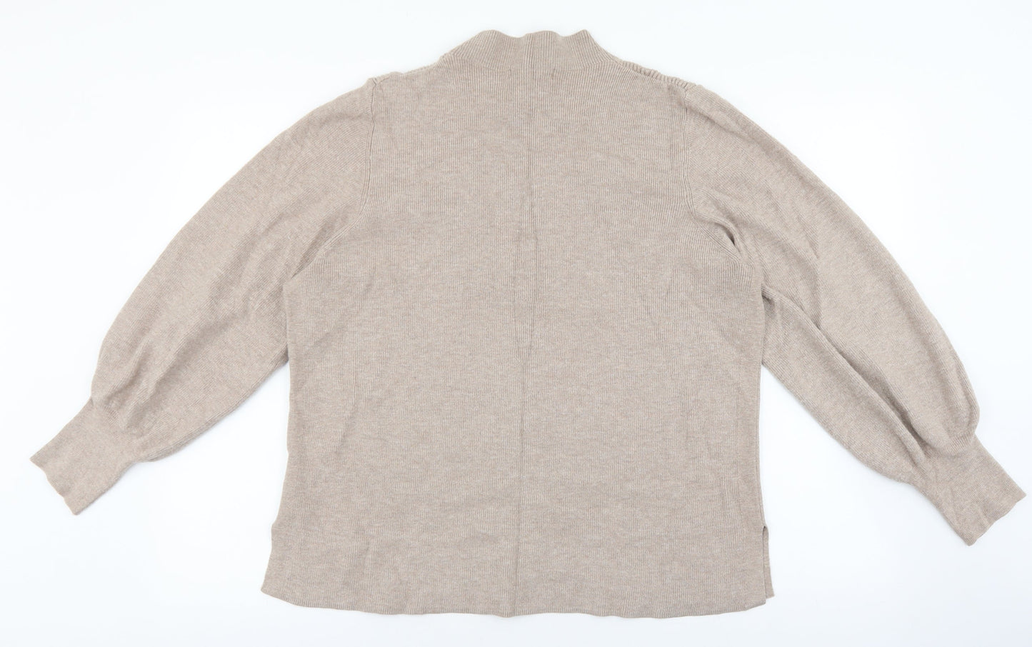 Womens UK Size XL Marks and Spencer Beige Pullover Jumper