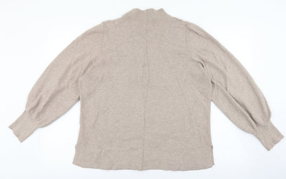 Womens UK Size XL Marks and Spencer Beige Pullover Jumper
