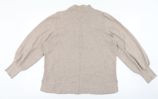 Womens UK Size XL Marks and Spencer Beige Pullover Jumper