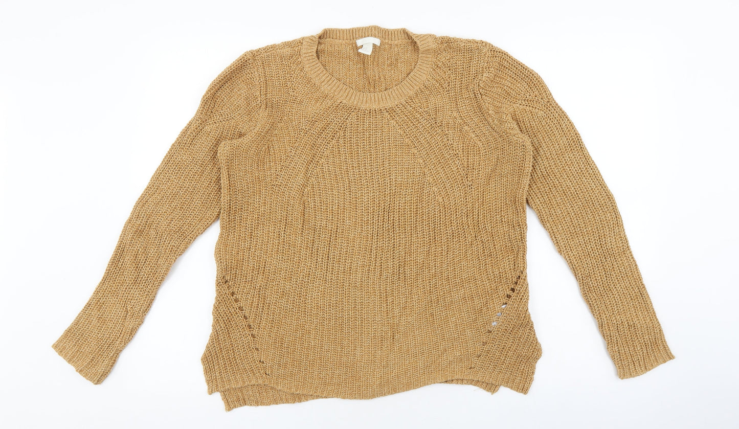 Womens UK Size M H&M Brown Pullover Jumper