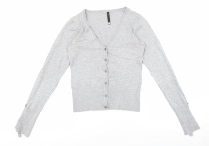 Womens UK Size S woolworths Grey Cardigan Jumper