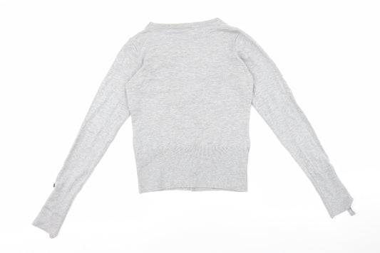 Womens UK Size S woolworths Grey Cardigan Jumper