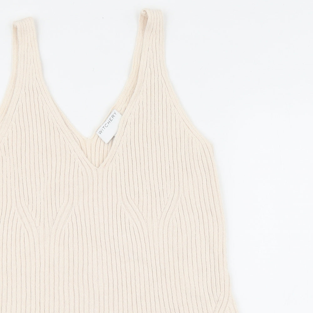 Womens UK Size S Witchery Beige Pullover Jumper