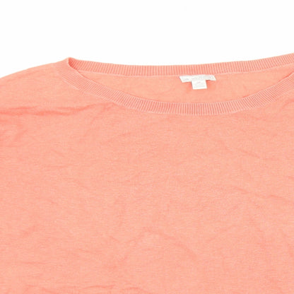Gap Womens Pink Round Neck Cotton Pullover Jumper Size S