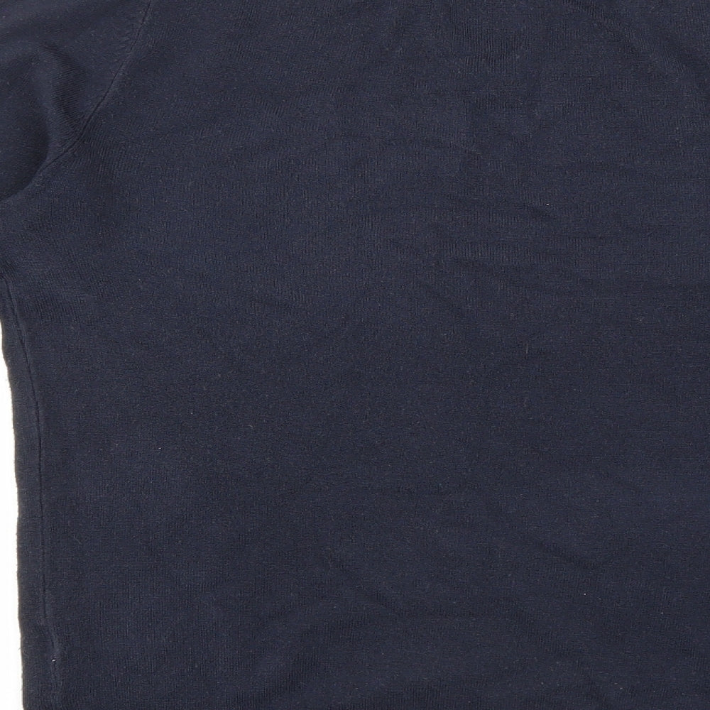 Burton Mens Blue V-Neck Acrylic Pullover Jumper Size S