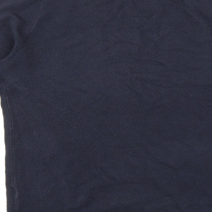 Burton Mens Blue V-Neck Acrylic Pullover Jumper Size S