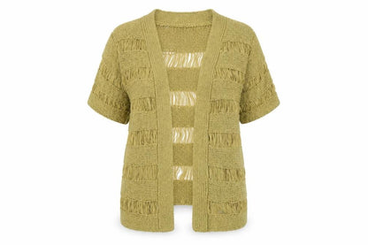 Womens UK Size 14 Roman Green Cardigan Jumper