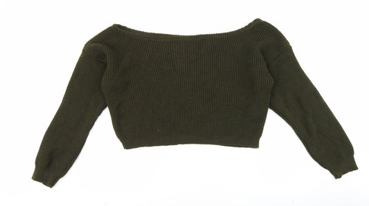 Womens UK Size S PRETTYLITTLETHING Green Pullover Jumper