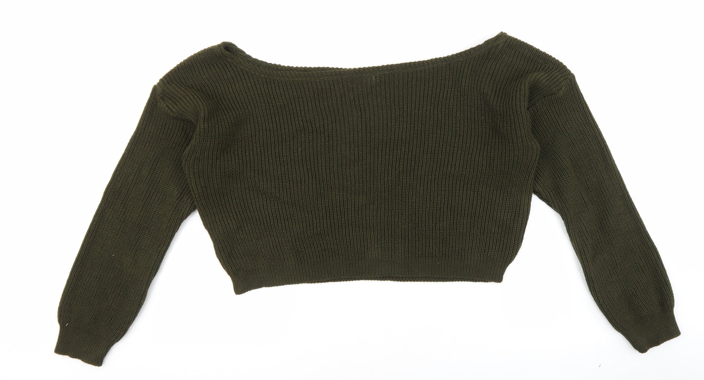 Womens UK Size S PRETTYLITTLETHING Green Pullover Jumper