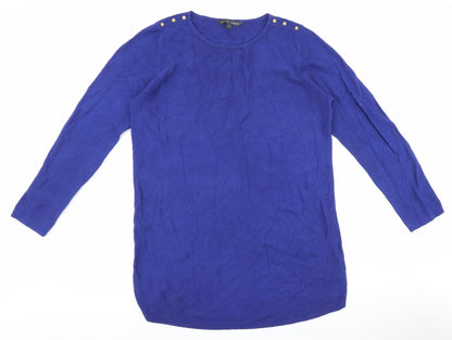 Womens UK Size 14 love knitwear Blue Pullover Jumper