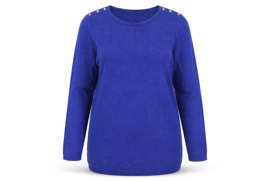 Womens UK Size 14 love knitwear Blue Pullover Jumper