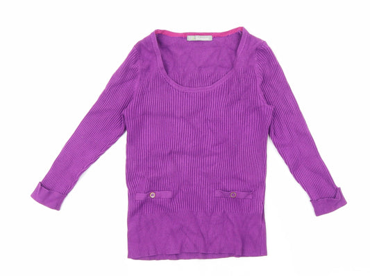 Womens UK Size 8 Marks and Spencer Purple Pullover Jumper
