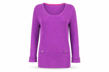 Womens UK Size 8 Marks and Spencer Purple Pullover Jumper