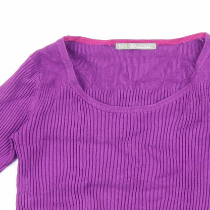 Womens UK Size 8 Marks and Spencer Purple Pullover Jumper