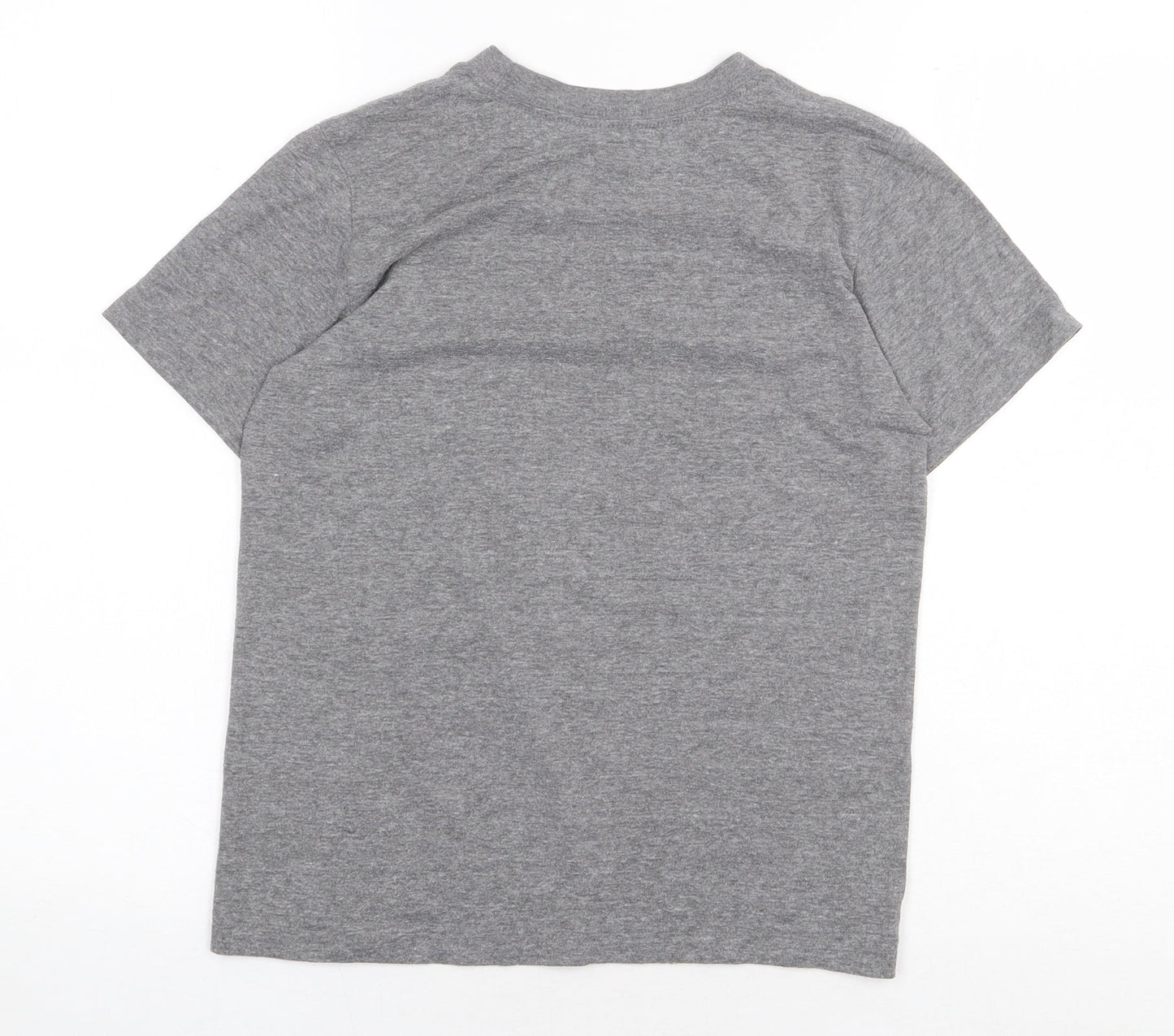 Preworn Boys Grey Cotton Basic T-Shirt Size M Round Neck Pullover - Philadelphia