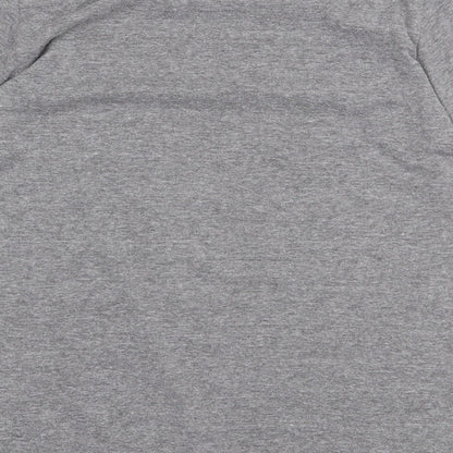 Preworn Boys Grey Cotton Basic T-Shirt Size M Round Neck Pullover - Philadelphia
