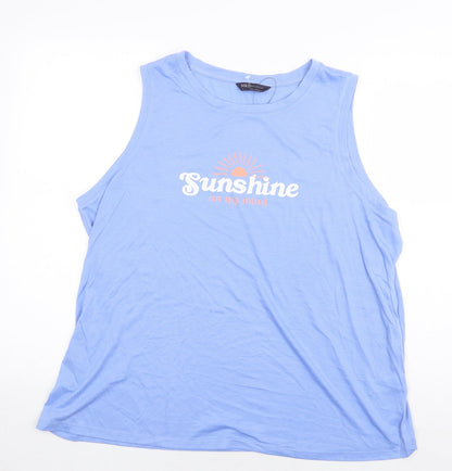 Womens UK Size 10 Marks and Spencer Blue Basic Tank