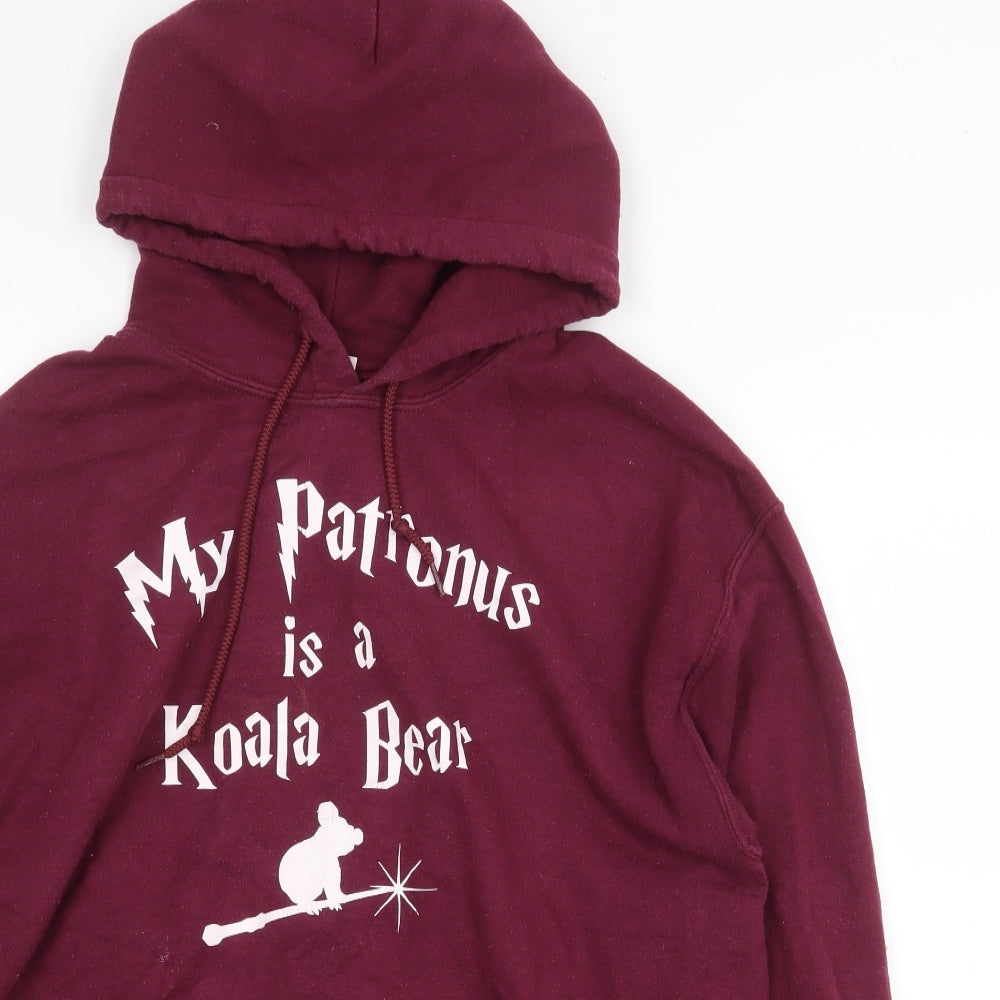 Gildan Womens Purple Polyester Pullover Hoodie Size M Pullover - My Patronus Is A Koala Bear