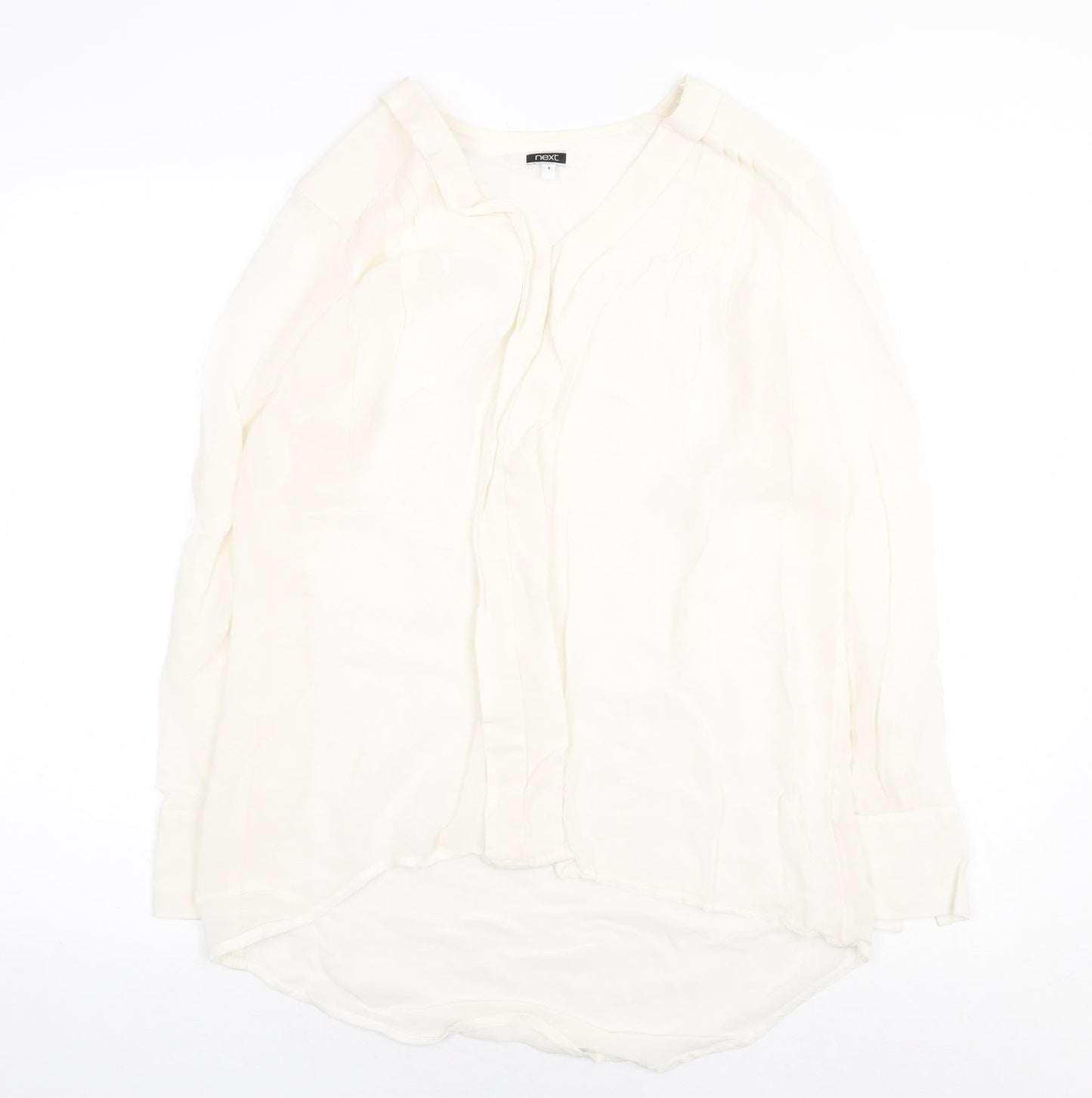 Womens UK Size 8 NEXT Beige Basic Blouse