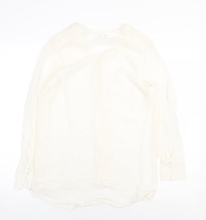 Womens UK Size 8 NEXT Beige Basic Blouse