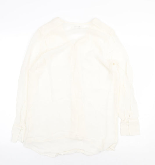 Womens UK Size 8 NEXT Beige Basic Blouse