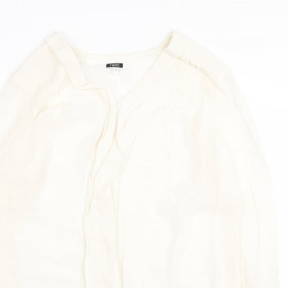 Womens UK Size 8 NEXT Beige Basic Blouse