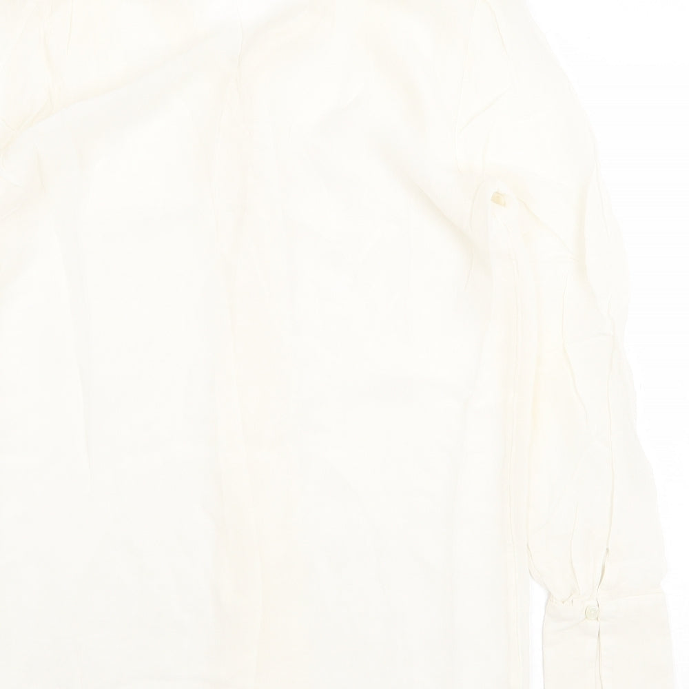Womens UK Size 8 NEXT Beige Basic Blouse