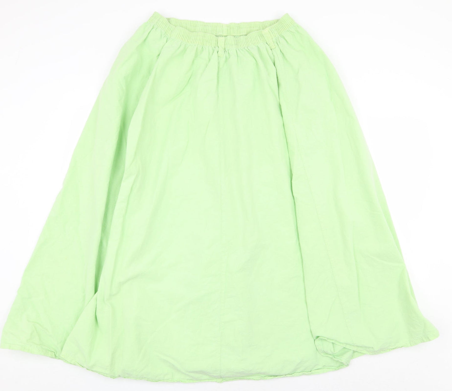 Janique Womens Green Cotton Flare Skirt Size 28 in